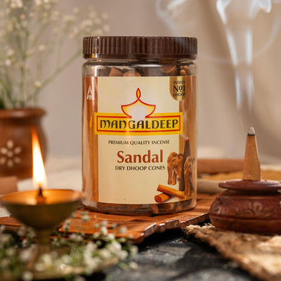 Mangaldeep Dry Dhoop Cone Sandal 230 gm