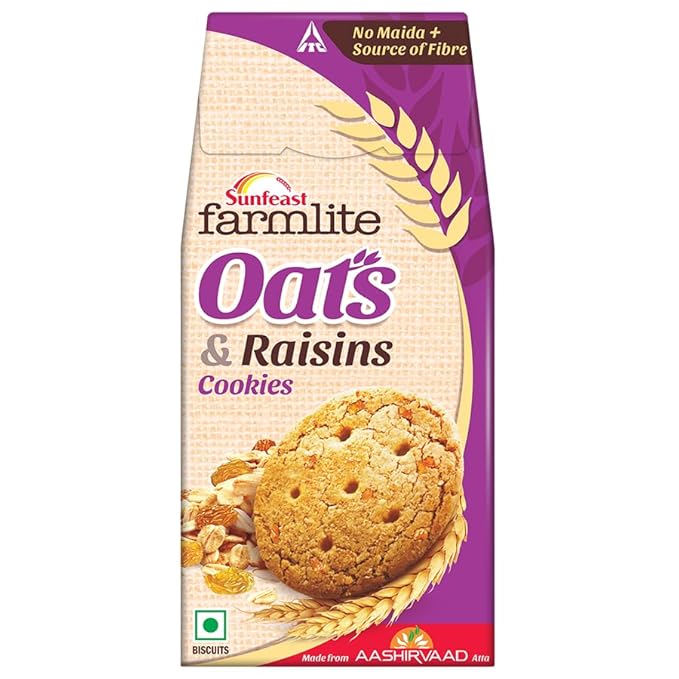 Sunfeast Farmlite Oats and Raisins Cookies - 150g
